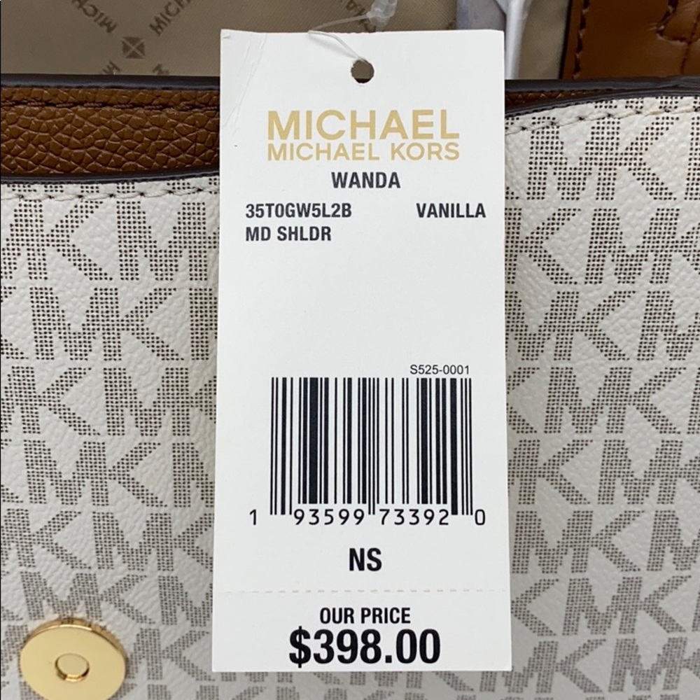 MICHAEL KORS WANDA MEDIUM SHOULDER CROSSBODY VANIL - Picture 14 of 16